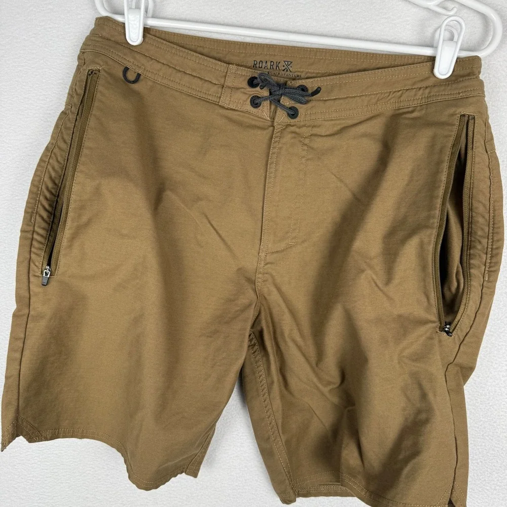 Roark Layover 2.0 Trail Shorts Mens 32 Brown Hybrid Utility Hiking Outdoors